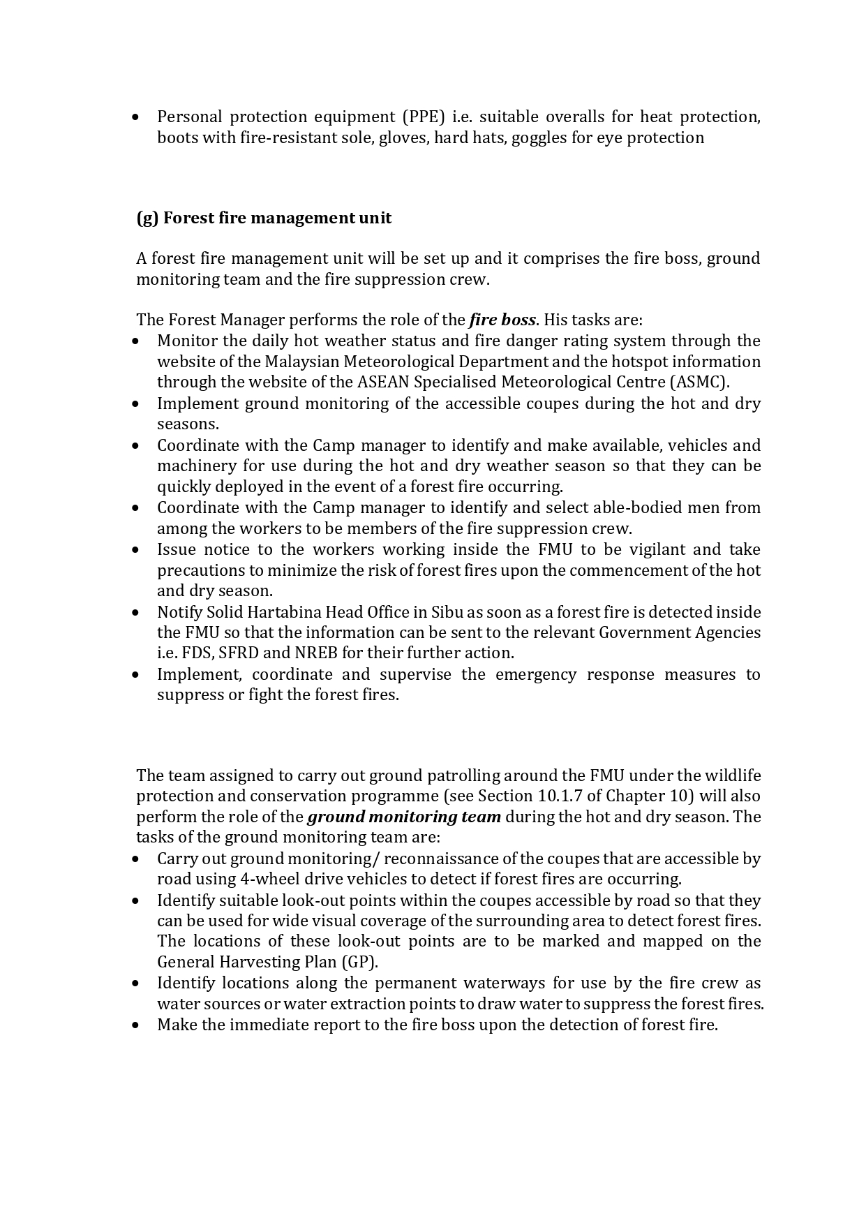 Forest Management Plan - Solid Hartabina Sdn Bhd